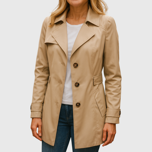 Classic Women's Fall Trench Coat - OutfitLondon