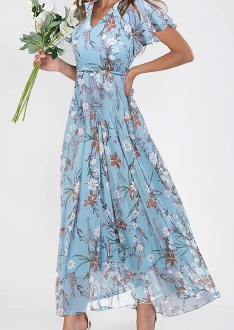 Women's Elegant Lightweight Summer Dress with Flattering Fit