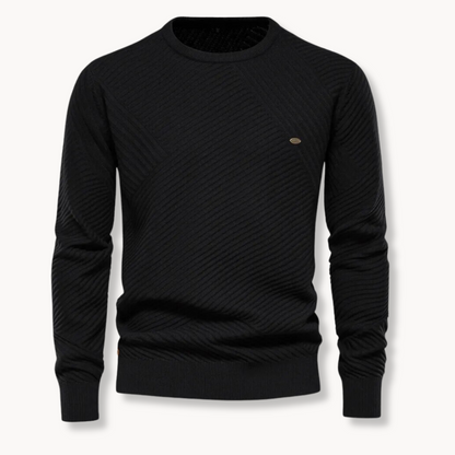 Classic Fit Crewneck Sweater - Soft Ribbed Trim