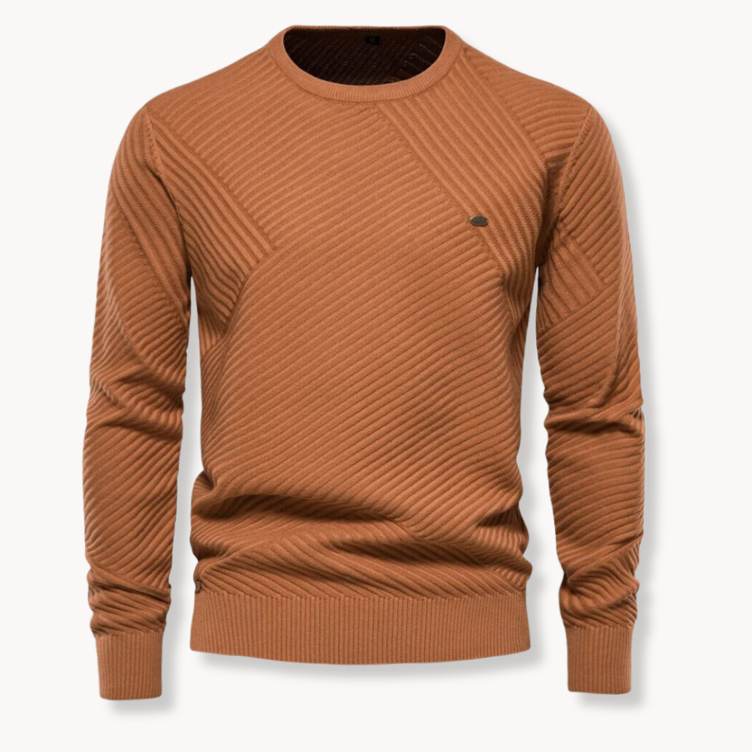 Classic Fit Crewneck Sweater - Soft Ribbed Trim