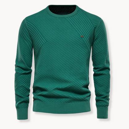 Classic Fit Crewneck Sweater - Soft Ribbed Trim