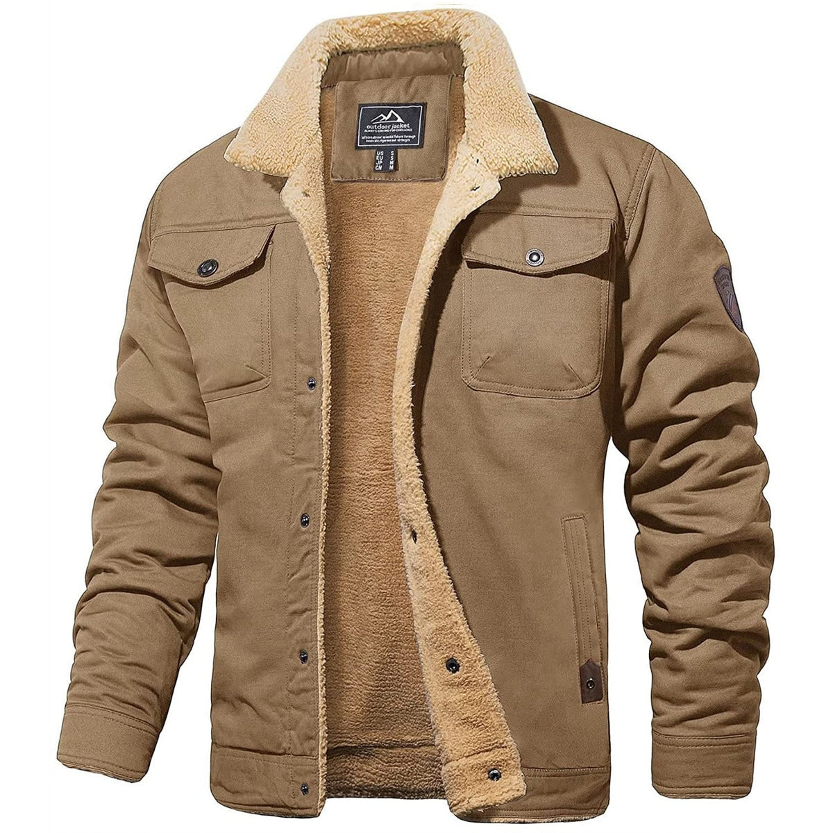 Men's Sherpa Lined Winter Jacket