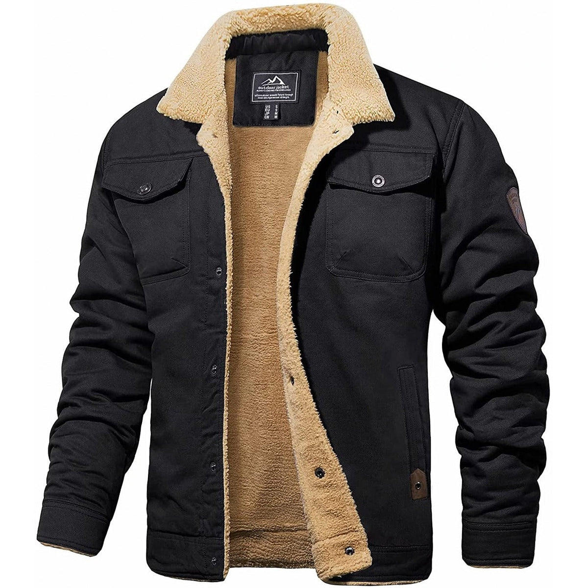 Men's Sherpa Lined Winter Jacket - OutfitLondon