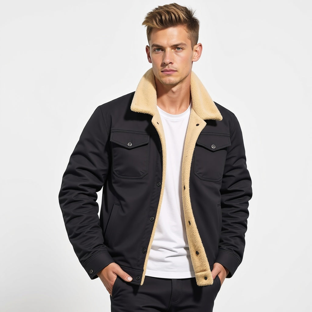 Men's Sherpa Lined Winter Jacket