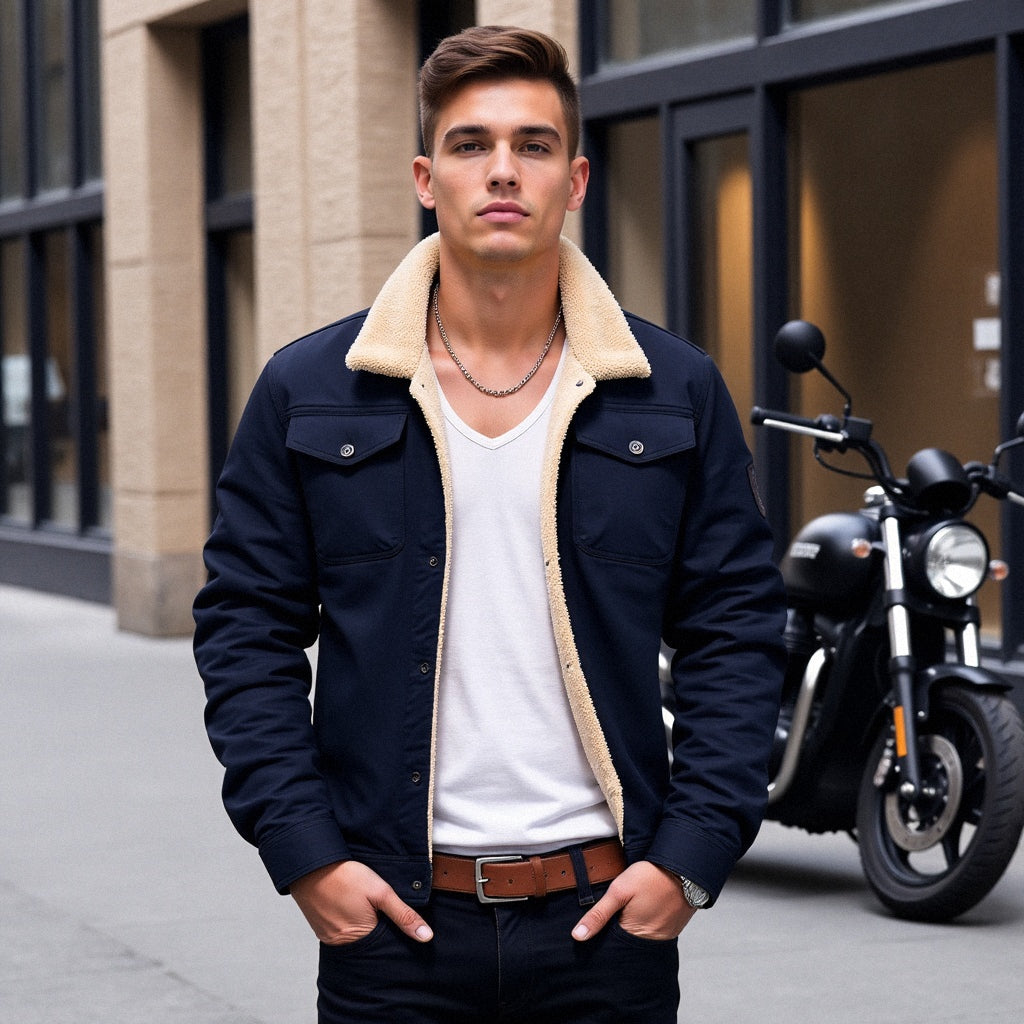 Men's Sherpa Lined Winter Jacket