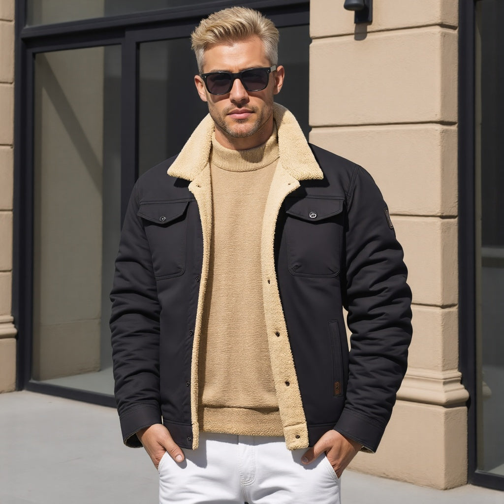 Men's Sherpa Lined Winter Jacket