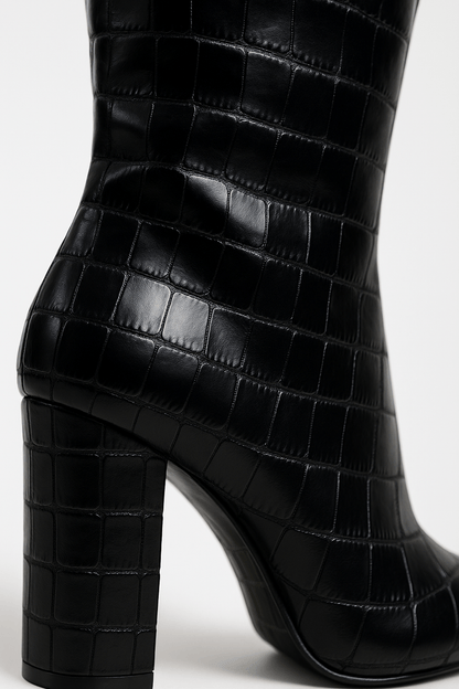 Tall Fitted Ankle Boots with High Heels