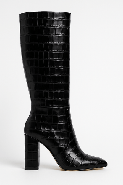 Tall Fitted Ankle Boots with High Heels