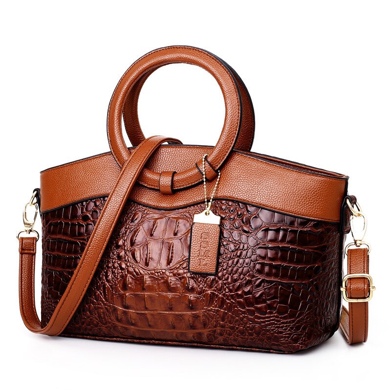 Premium PU Leather Tote Handbag with Classic Style - OutfitLondon
