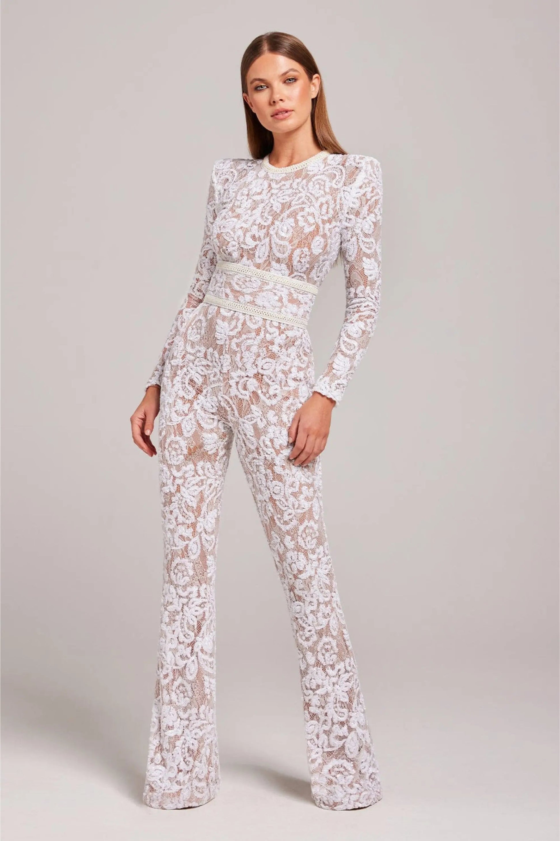 Women's Elegant Crystal Bodysuit - OutfitLondon
