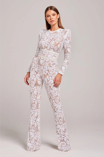 Women's Elegant Crystal Bodysuit - OutfitLondon