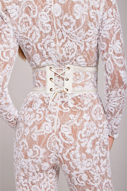 Women's Elegant Crystal Bodysuit