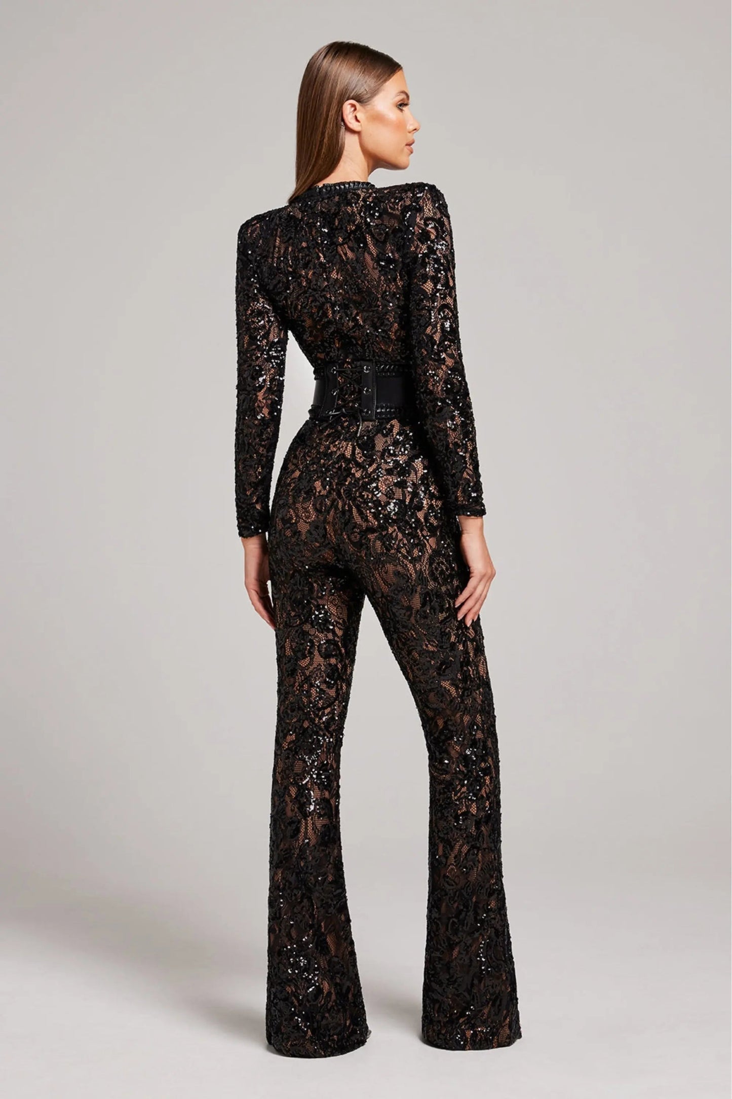 Women's Elegant Crystal Bodysuit