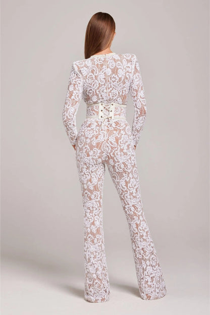 Women's Elegant Crystal Bodysuit