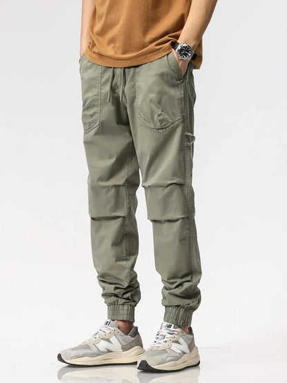 Comfortable Fit Work Trousers with Elastic Waist