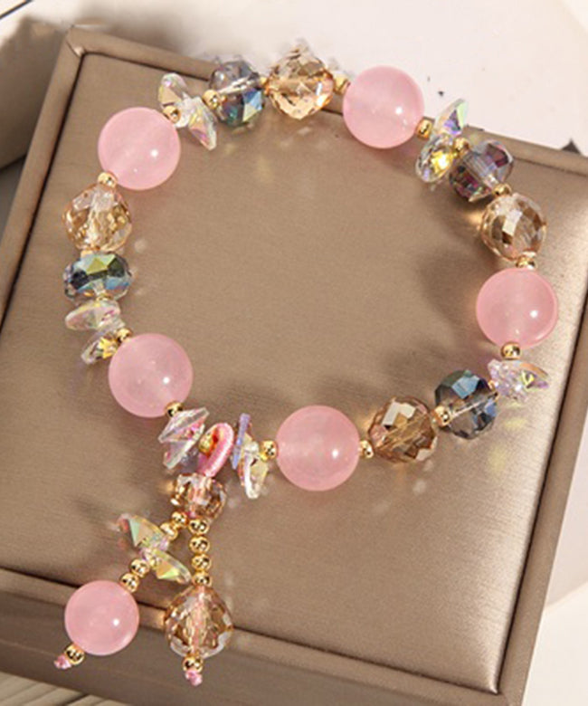 Women's Disney Mickey Mouse Rose Crystal Charm Bracelet - OutfitLondon