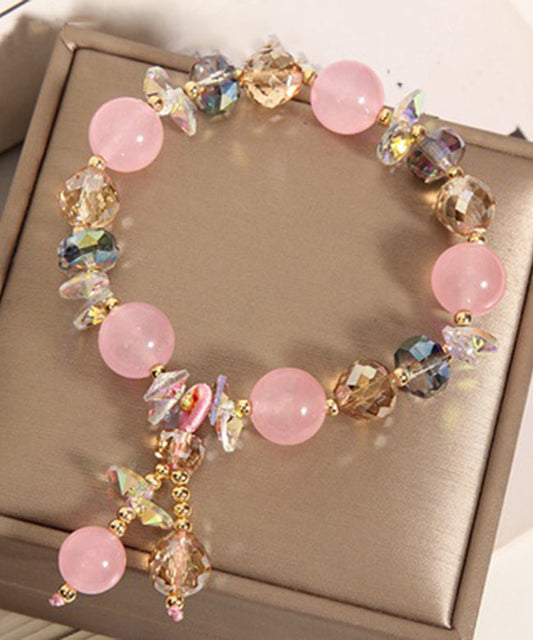Women's Disney Mickey Mouse Rose Crystal Charm Bracelet - OutfitLondon
