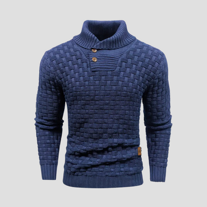 Warm Crew Neck Textured Knit Sweater - OutfitLondon