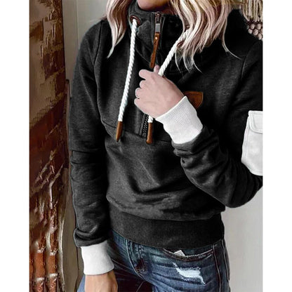 Women's Fleece Lined Half Zip Hoodie