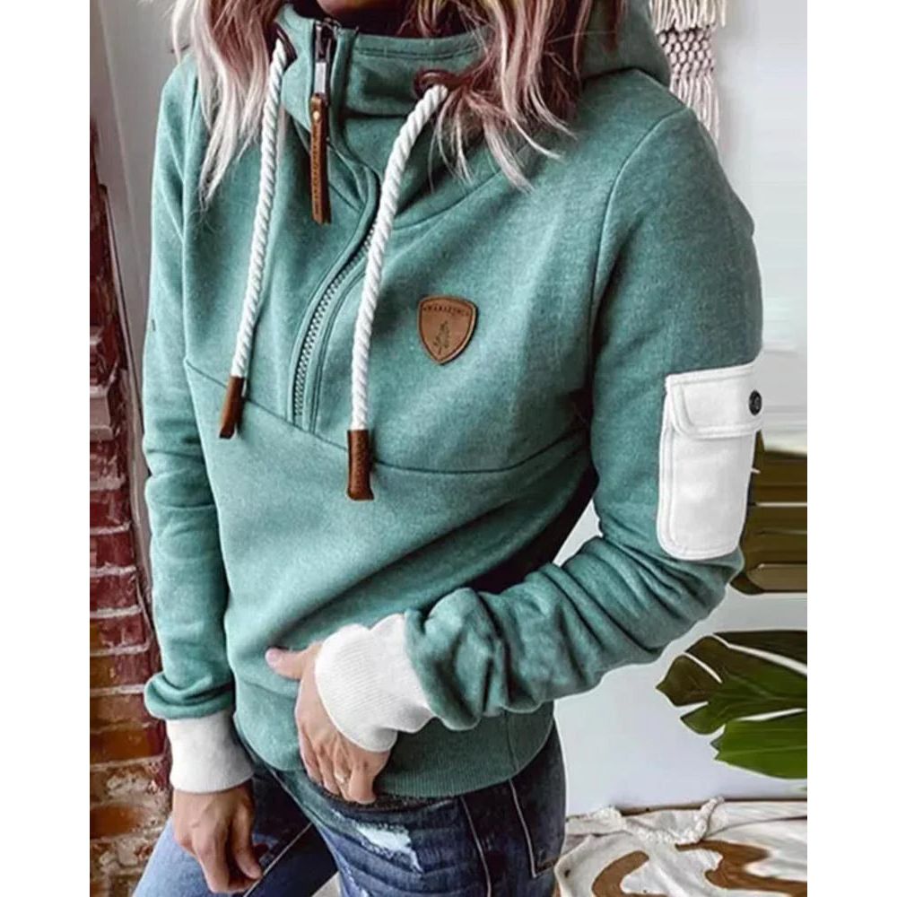 Women's Fleece Lined Half Zip Hoodie