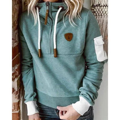 Women's Fleece Lined Half Zip Hoodie