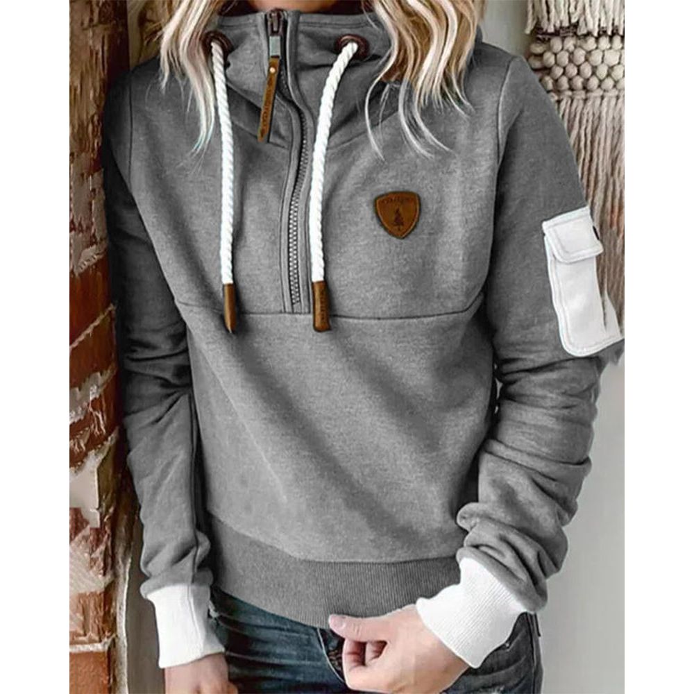 Women's Fleece Lined Half Zip Hoodie