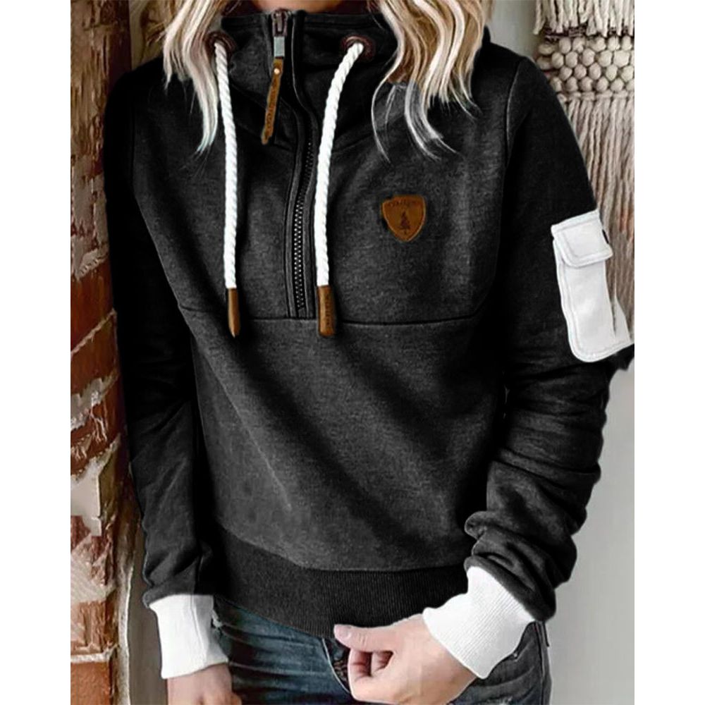 Women's Fleece Lined Half Zip Hoodie
