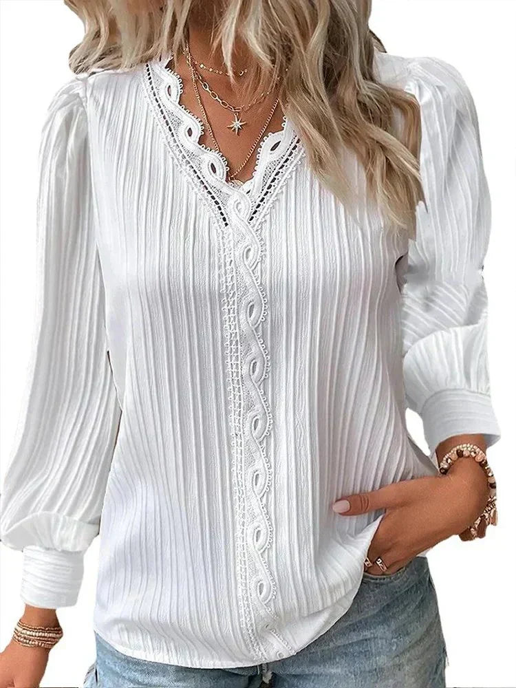 Women's Chic Stylish Blouse with Classic Design - OutfitLondon