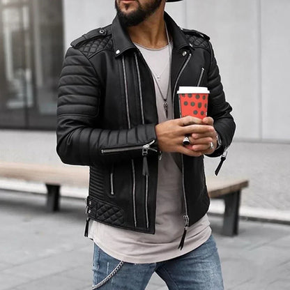 Classic Stylish Men's Leather Coat - OutfitLondon