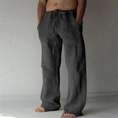 Relaxed Fit Mens Elastic Waist Pants