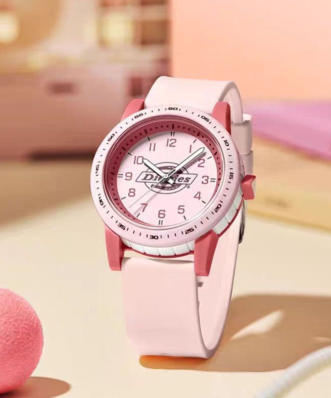 Women's Quartz Watch Pink Silicone 20cm Strap - OutfitLondon