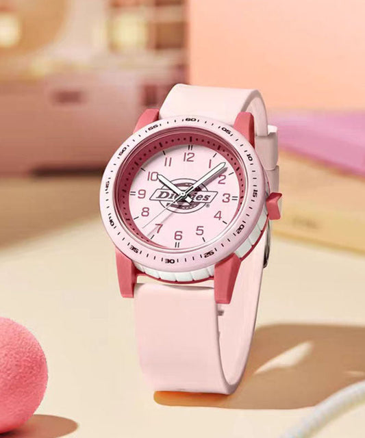 Women's Quartz Watch Pink Silicone 20cm Strap - OutfitLondon