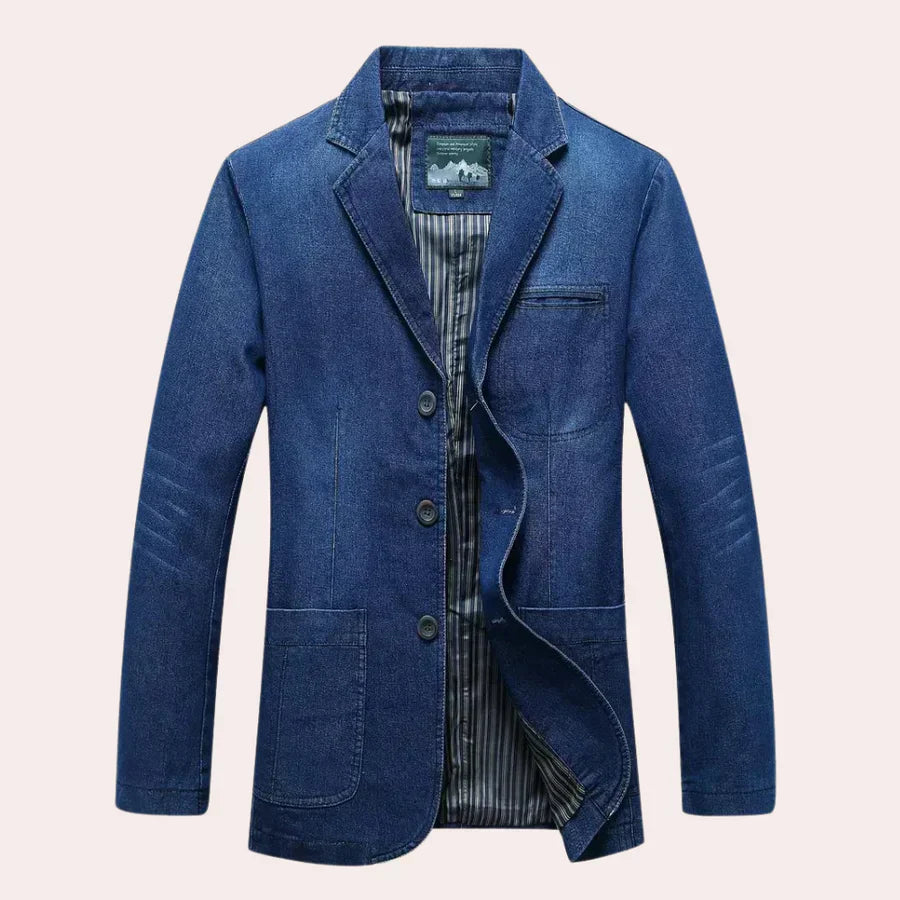 Classic Fit Mens Denim Jacket Logan