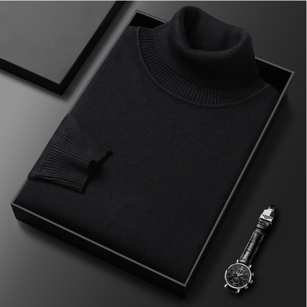 Men's Cashmere Cotton Turtleneck Sweater
