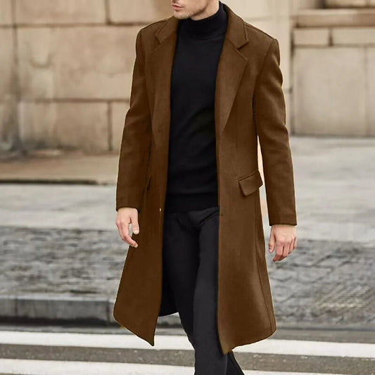 Classic Men's Trench Coat with Slim Fit Design - OutfitLondon