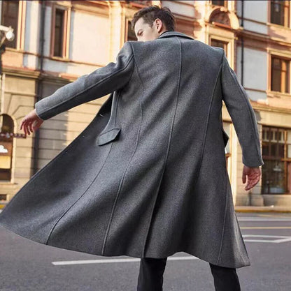 Classic Men's Trench Coat with Slim Fit Design