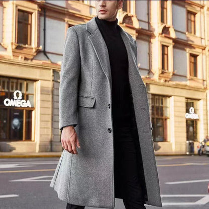 Classic Men's Trench Coat with Slim Fit Design