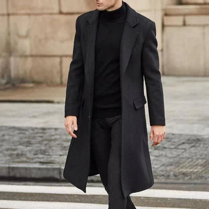 Classic Men's Trench Coat with Slim Fit Design