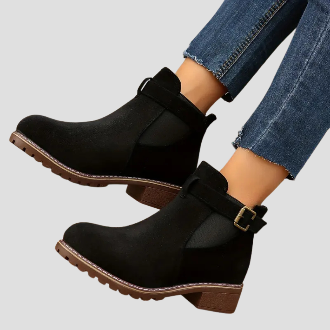 Ladies Elastic Side Ankle Boots