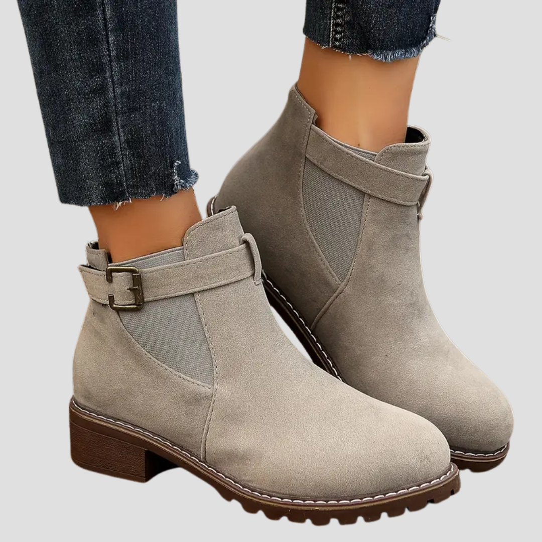 Ladies Elastic Side Ankle Boots