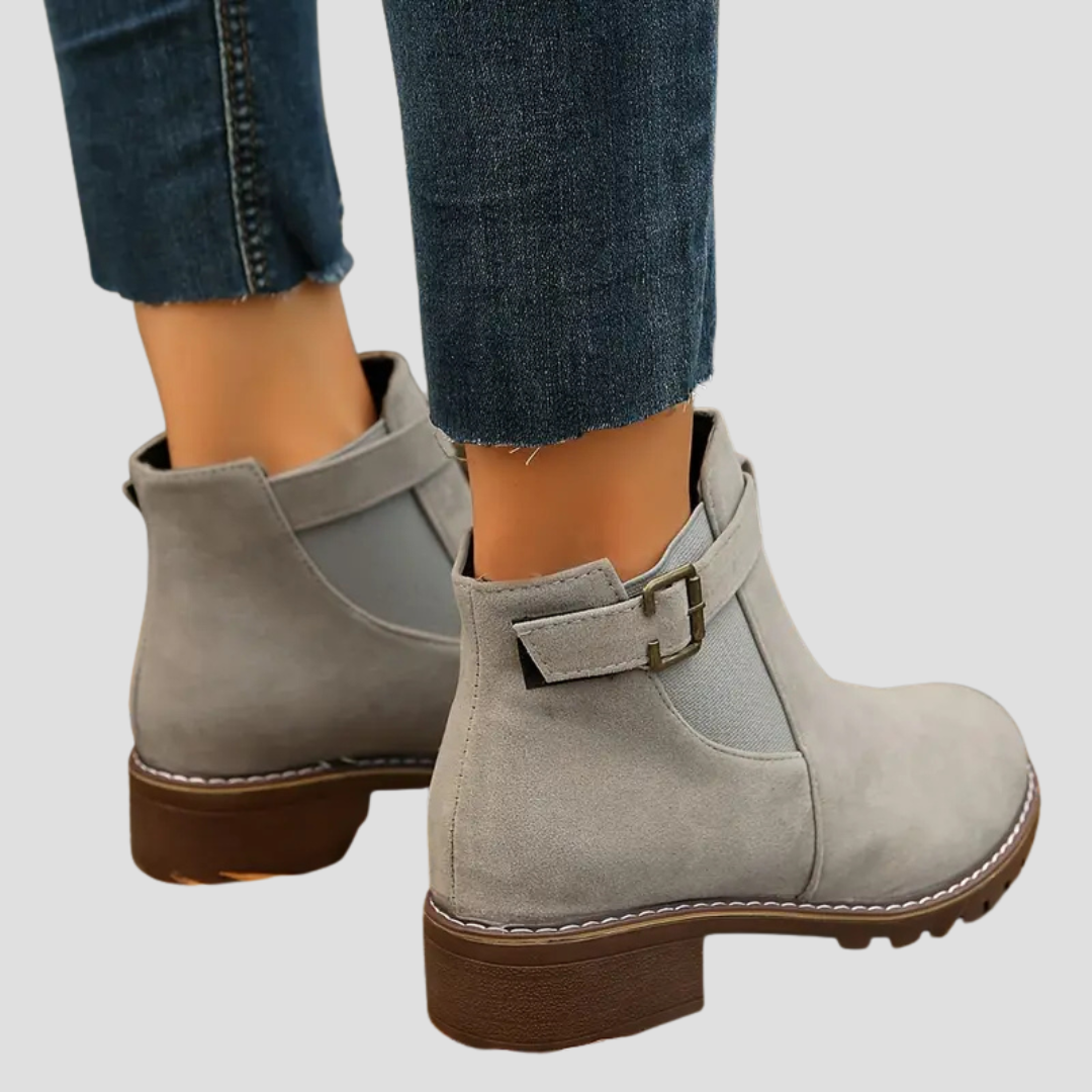 Ladies Elastic Side Ankle Boots
