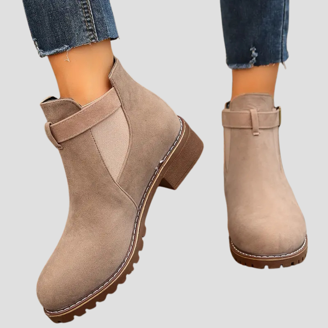 Ladies Elastic Side Ankle Boots