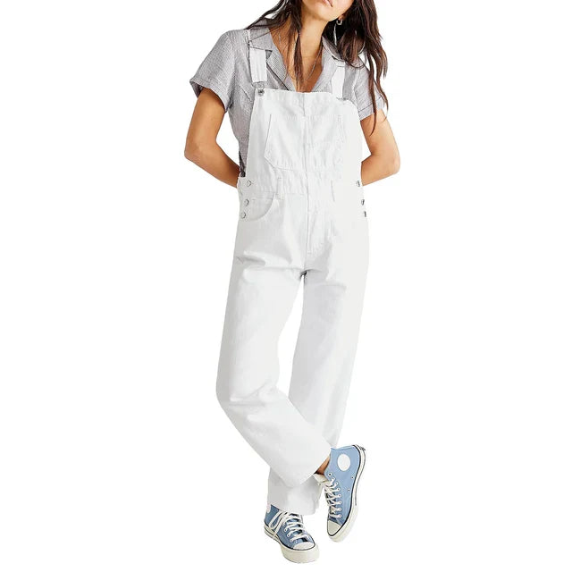 Relaxed Fit Blue Denim Jumpsuit