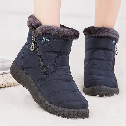 Warm Women's Ankle Boots with Soft Fleece Lining