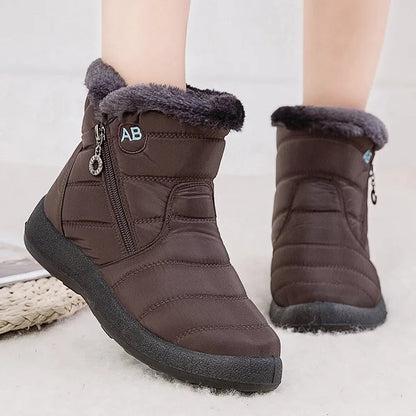 Warm Women's Ankle Boots with Soft Fleece Lining