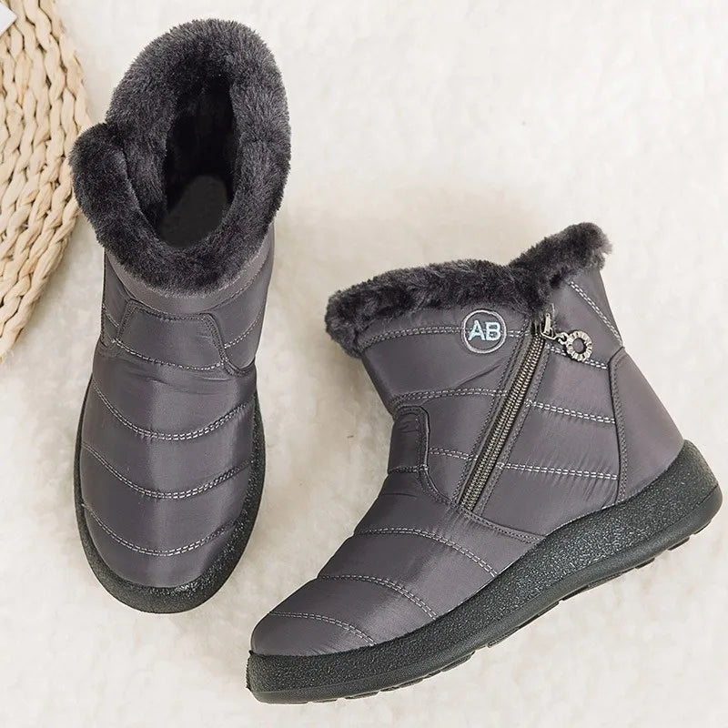 Warm Women's Ankle Boots with Soft Fleece Lining