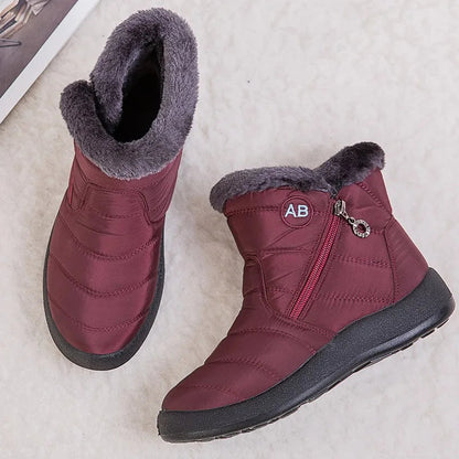 Warm Women's Ankle Boots with Soft Fleece Lining