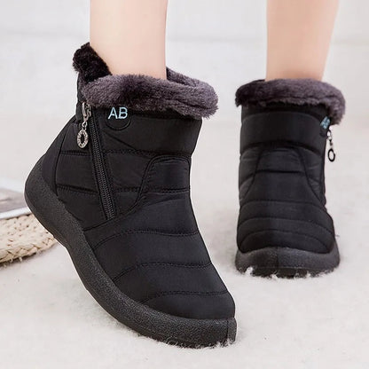Warm Women's Ankle Boots with Soft Fleece Lining