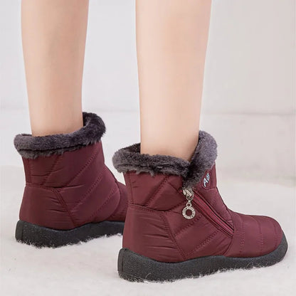 Warm Women's Ankle Boots with Soft Fleece Lining