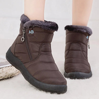 Warm Women's Ankle Boots with Soft Fleece Lining